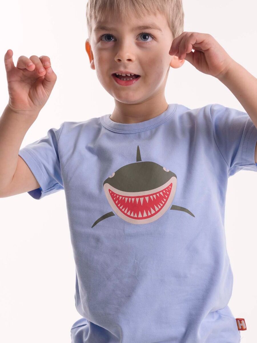 Børne T-shirt med haj