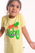 Gul t-shirt med design