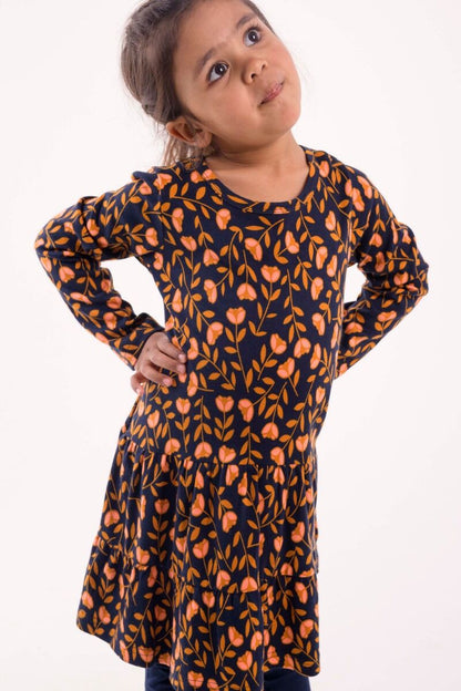 Organic - Danemiva Dress Navy/Occer FLEURIE