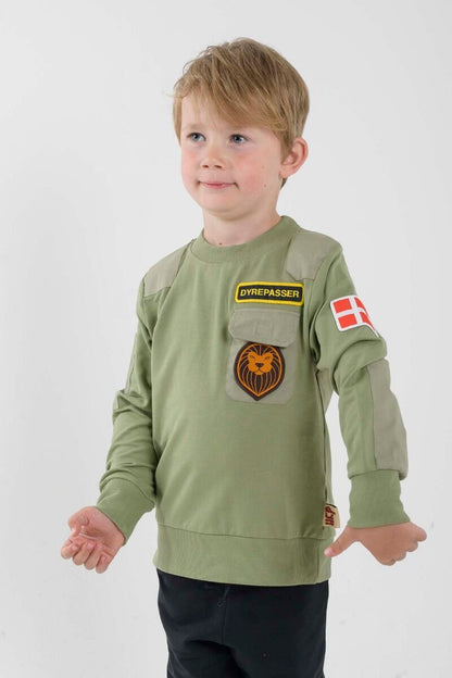 Skøn dyrepasser sweatshirt til børn med fine detaljer