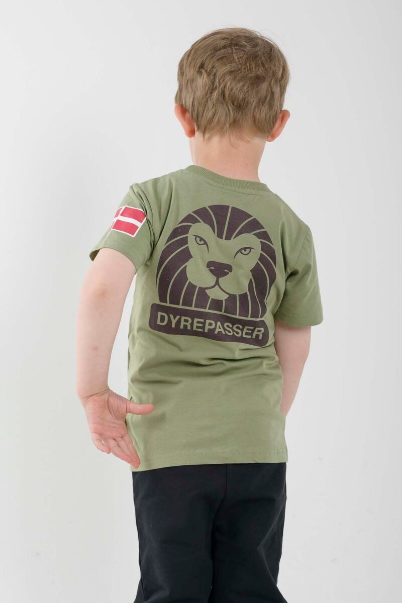 Sød kortærmet dyrepasser t-shirt til børn