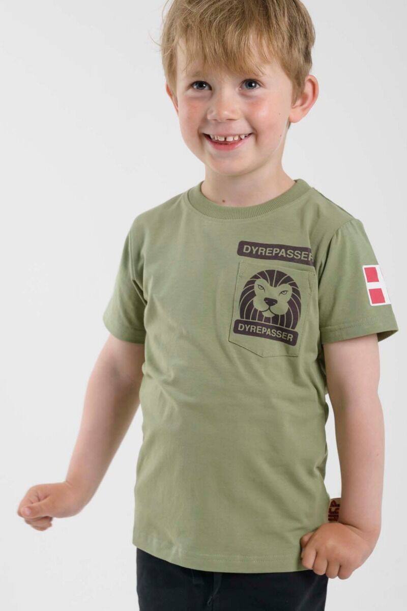 Sød kortærmet dyrepasser t-shirt til børn