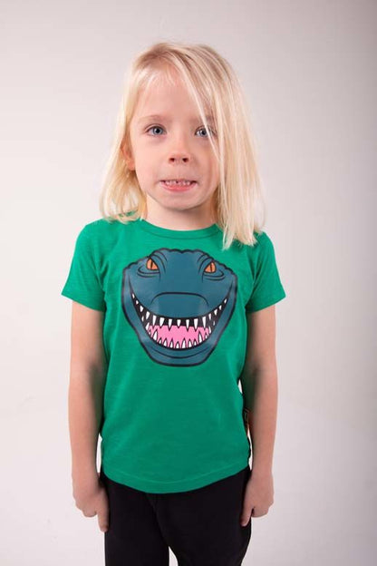 T-shirt til børn med krokodille 