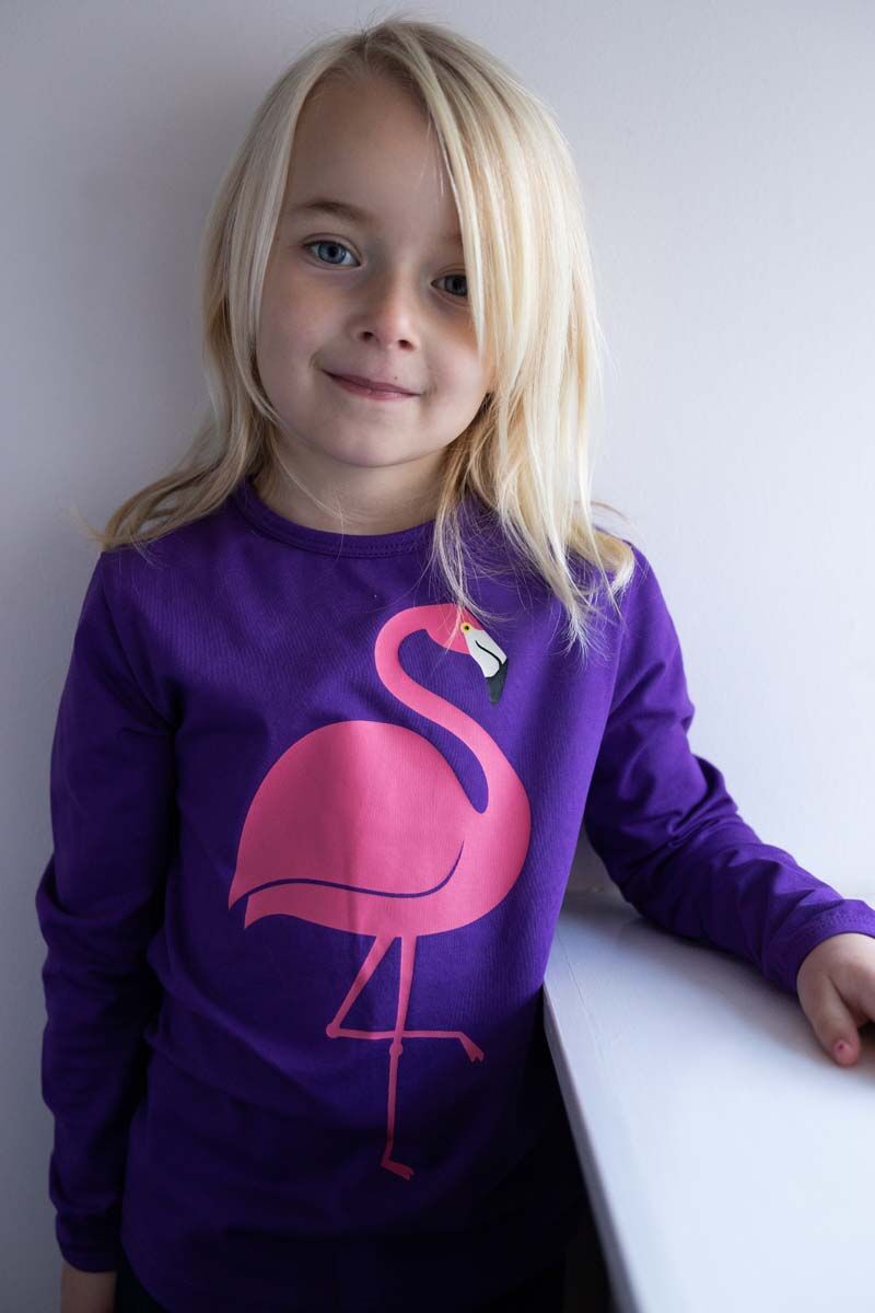 Bluse med Flamingo til børn