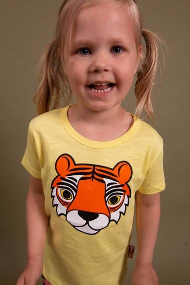 T-shirt til børn med tiger    