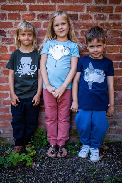 T-shirt til børn med klumpfisk      