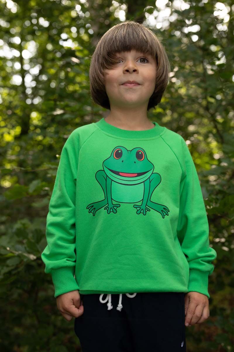 Sweater med frø til børn
