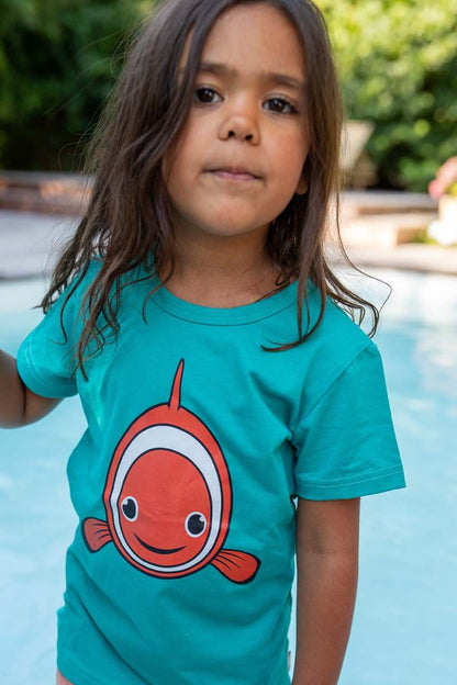 Børne t-shirt med klovnefisk