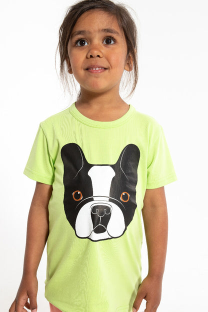 Børne t-shirt med fransk bulldog
