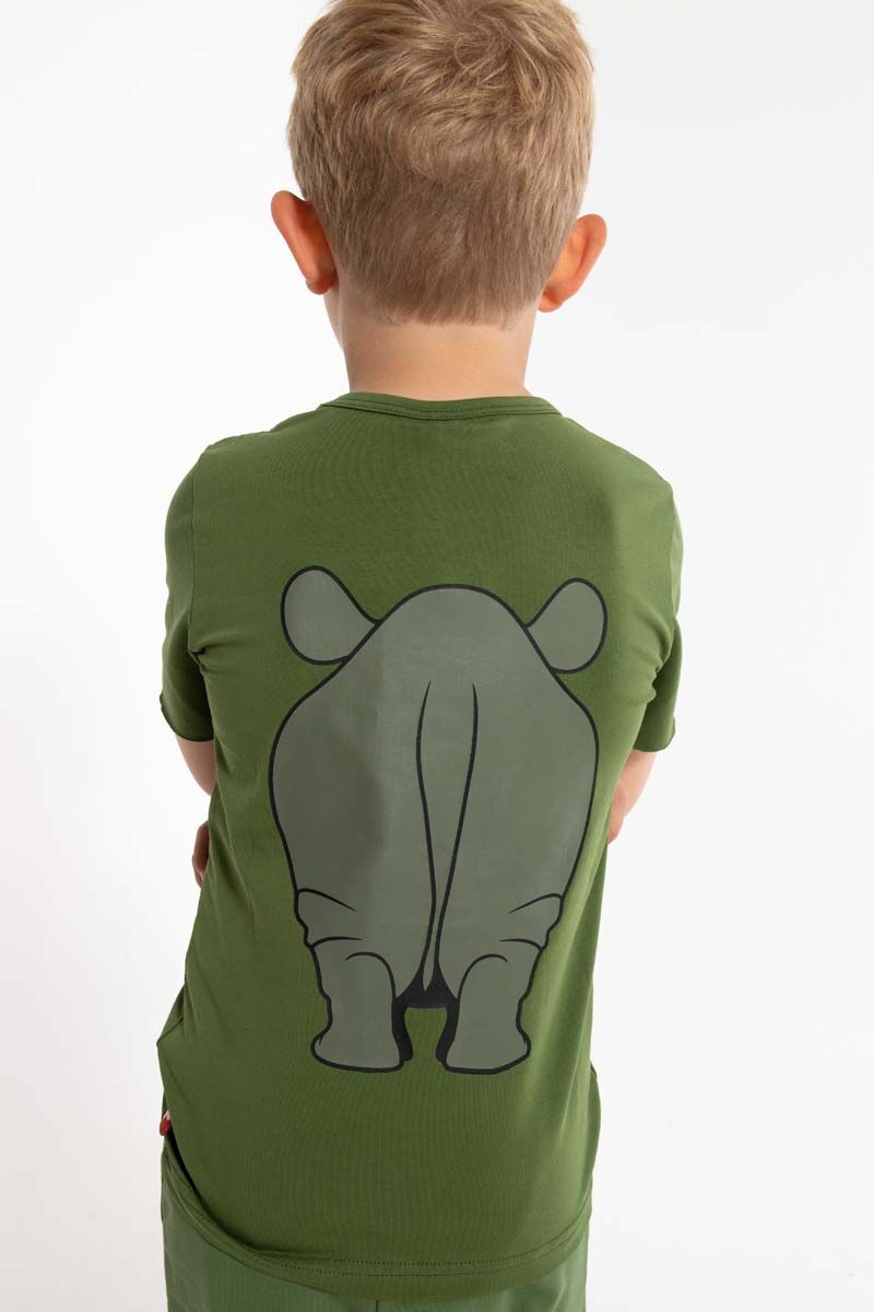 T-shirt til børn med næsehorn
