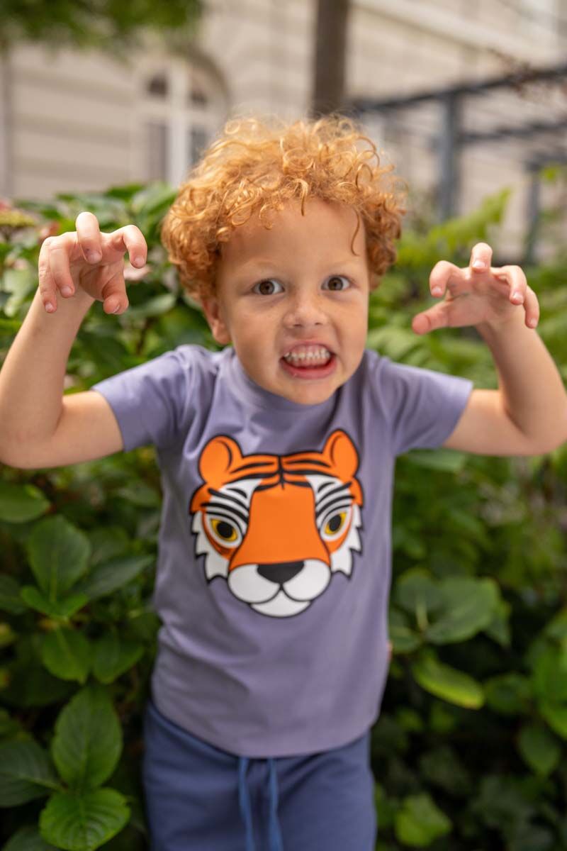 T-shirt til børn med tiger