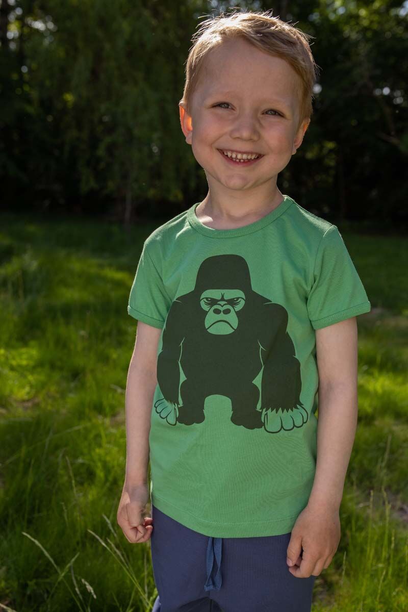 T-shirt til børn med gorilla
