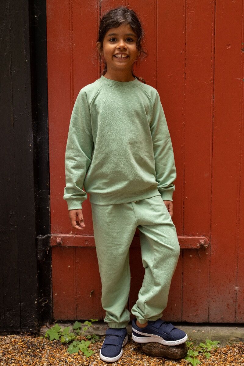Sweater til børn i grøn  