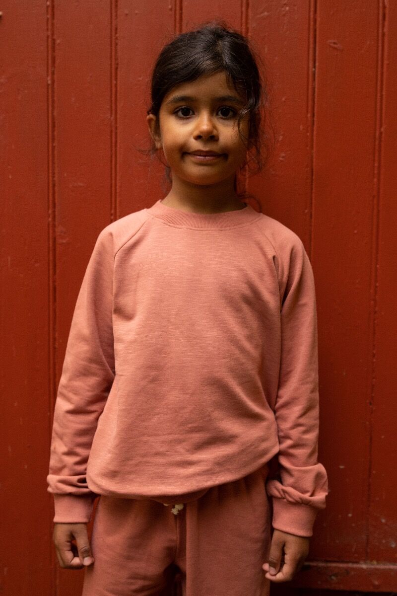 Sweater til børn i rose 