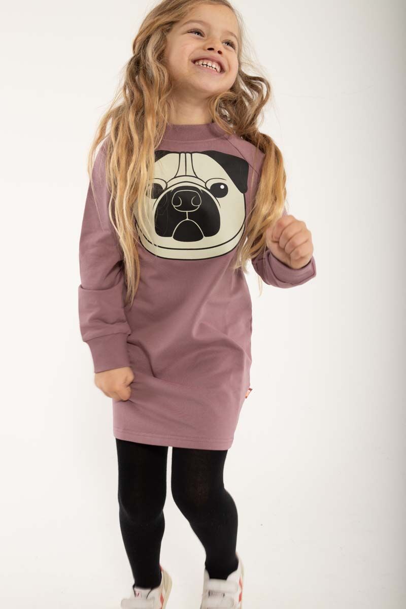 Dyrfurry Sweat Dress Clay Viola MOPSLYS