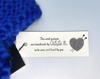 Håndstrikket Merinould Vanter Classic Blue