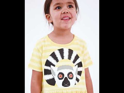 Dyrpower Dress Bright Yellow/Light Yellow KATTALEMUR