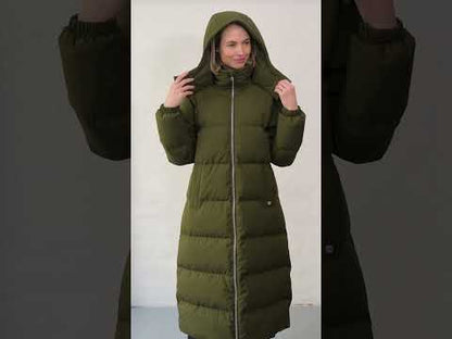 Danepuffin Down Winter Coat Warm Khaki