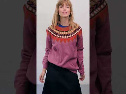 Danetrusty Cotton Knit Sweater Old Rose