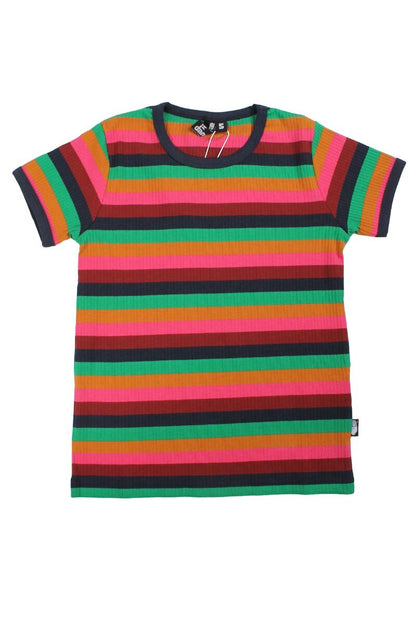 T-shirt til børn med striber  