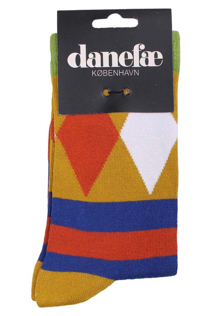 Danewalk with me Socks Deep Marine/Rust DIAMONDS