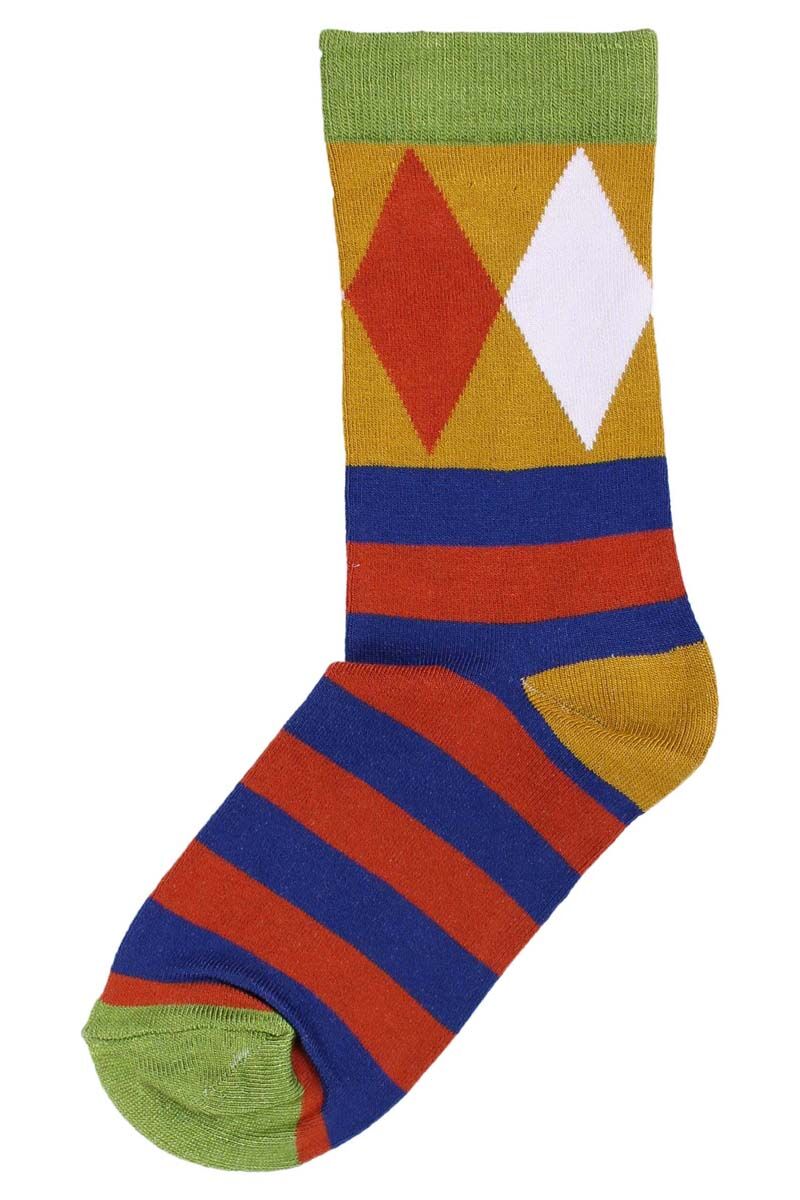 Danewalk with me Socks Deep Marine/Rust DIAMONDS