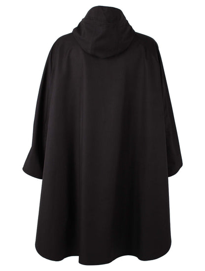 Regnponcho i sort til kvinder