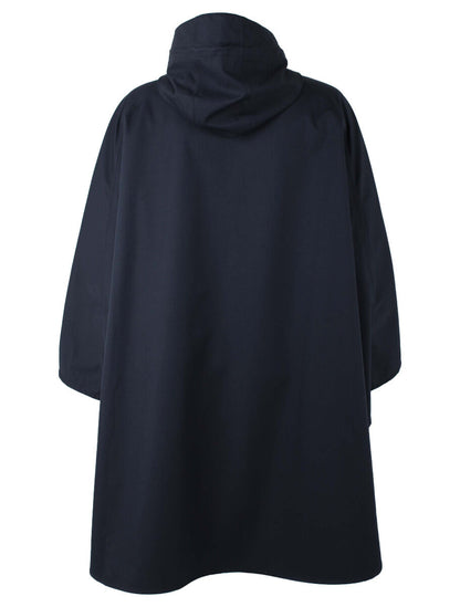 Regnponcho i navyblå til kvinder