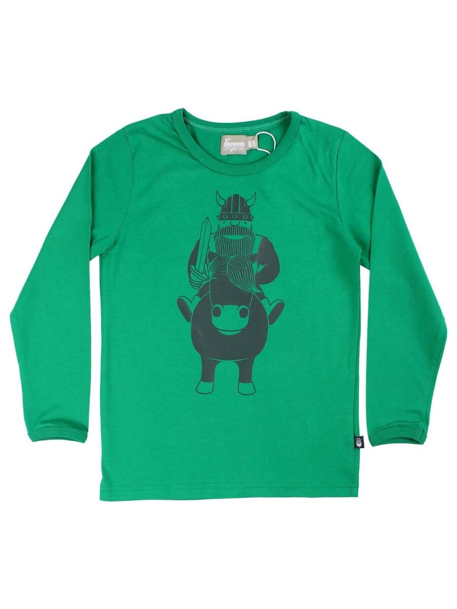 Bluse til børn med viking på pony