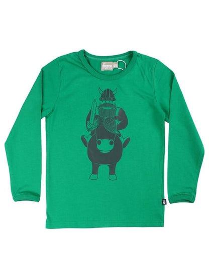 Bluse til børn med viking på pony