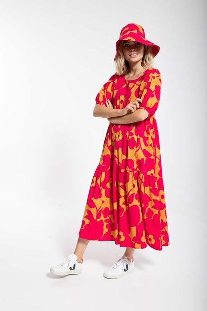 Danejuli Dress Honey/dk fuchsia BLOOM BOOM