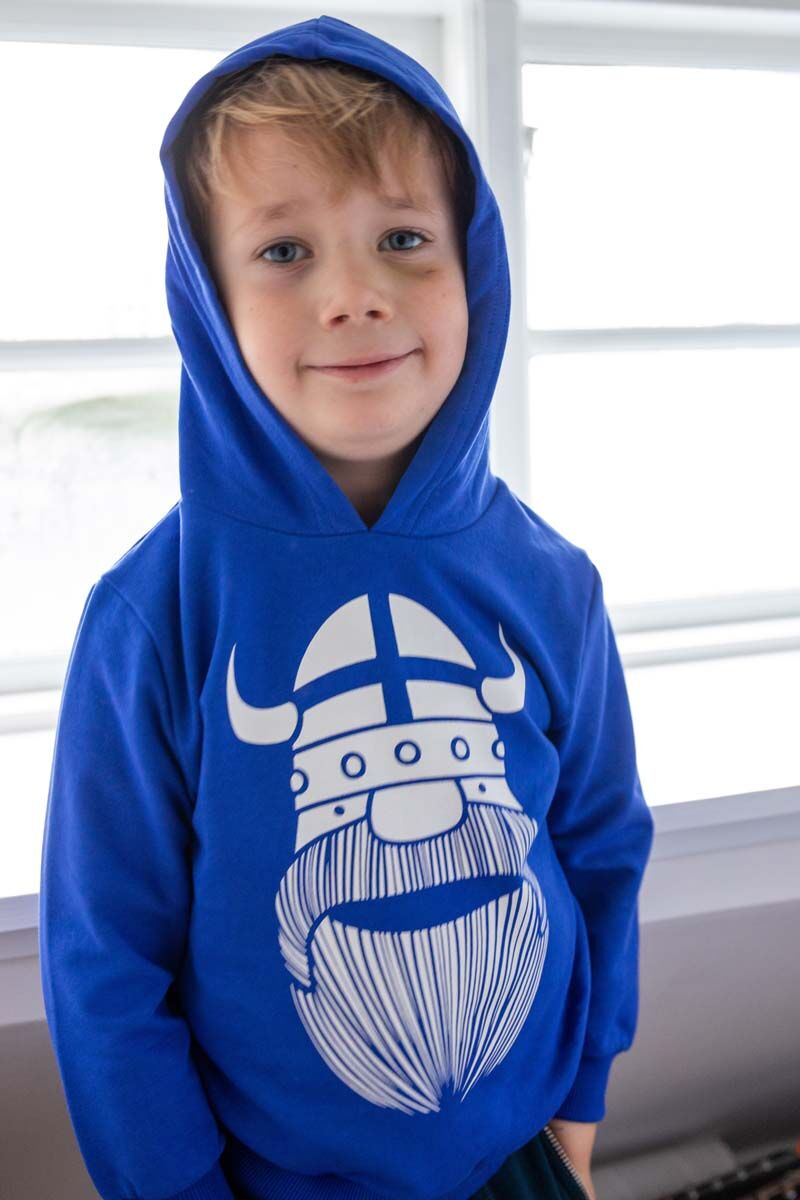Sweater til børn med viking