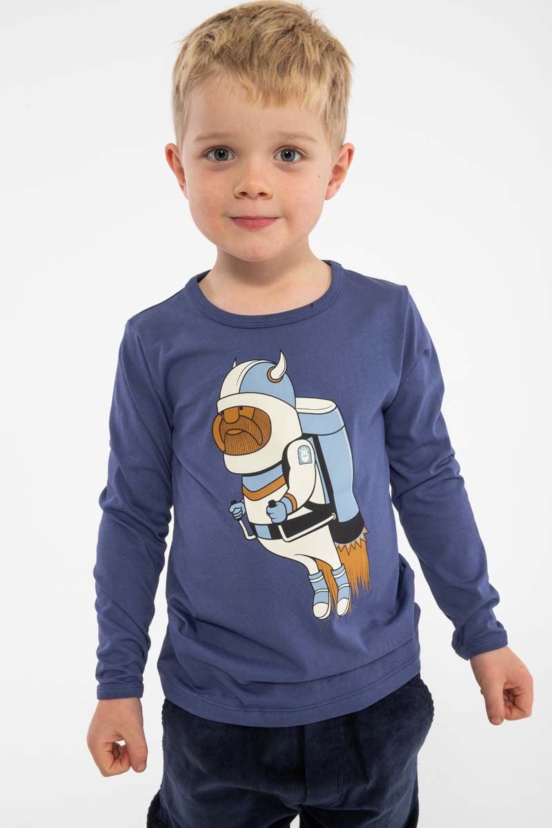 Bluse til børn med jetpack viking
