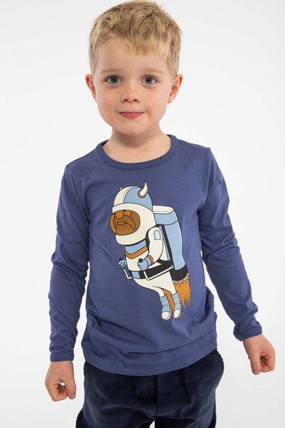 Bluse til børn med jetpack viking