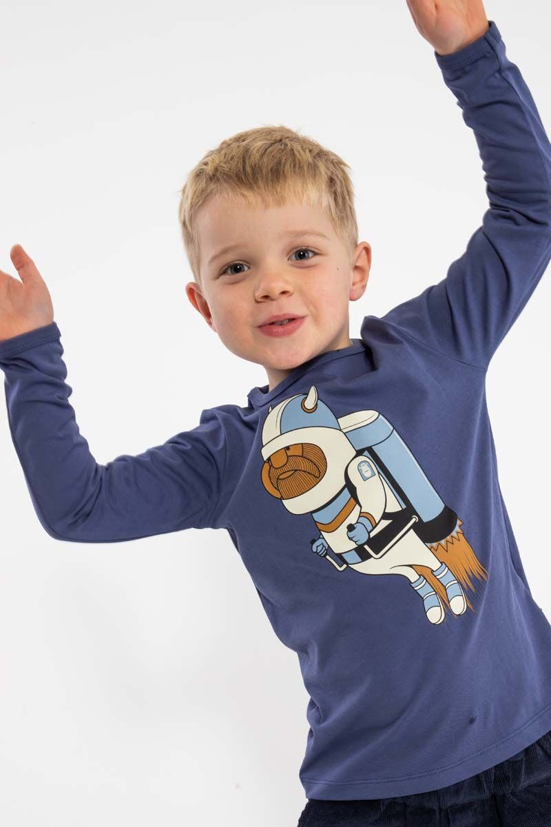 Bluse til børn med jetpack viking