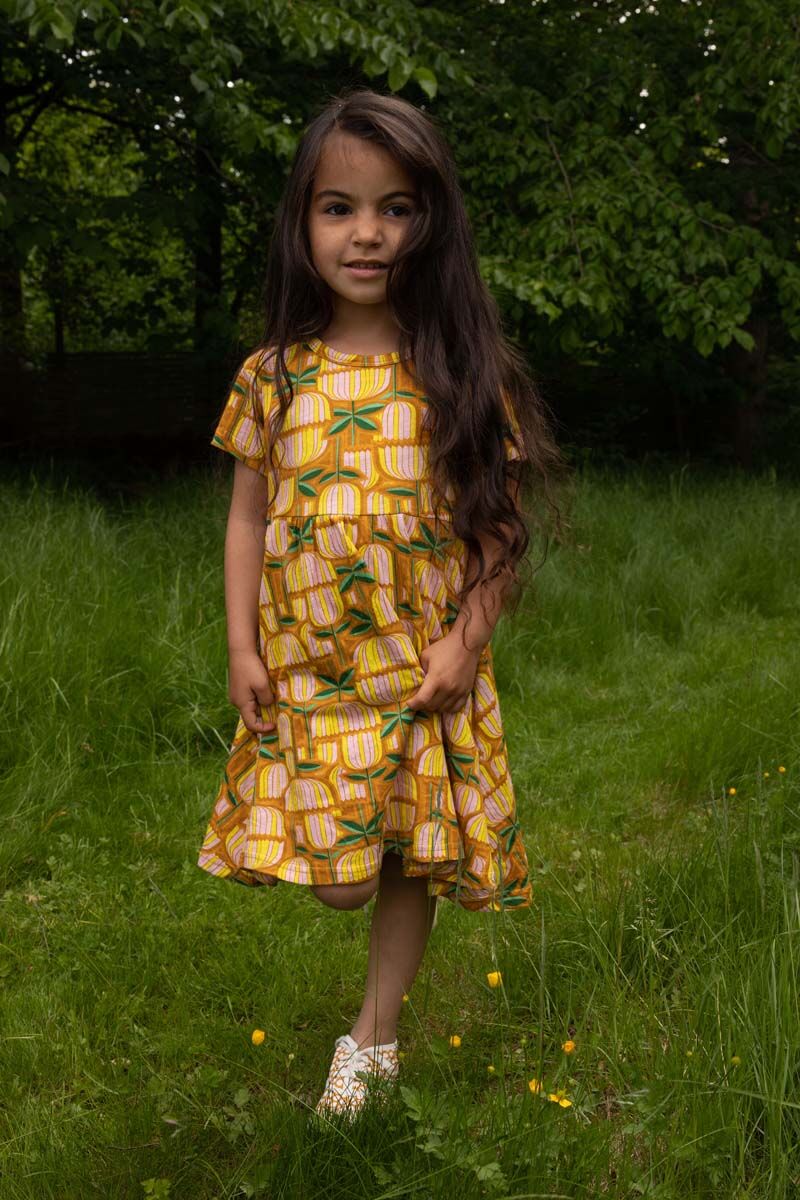 Danelollipop Dress SS Yellow Mix GERMANITE