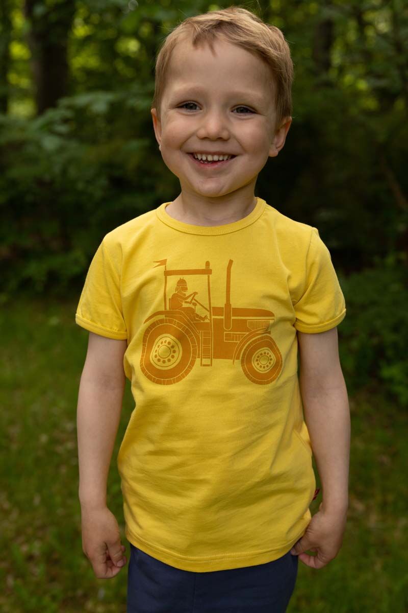 T-shirt til børn med viking på traktor 