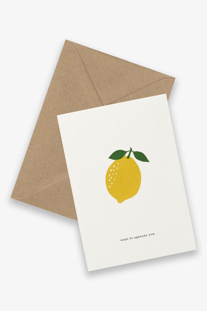 Kartotek Kort-A6 Lemon-Want to squeeze you