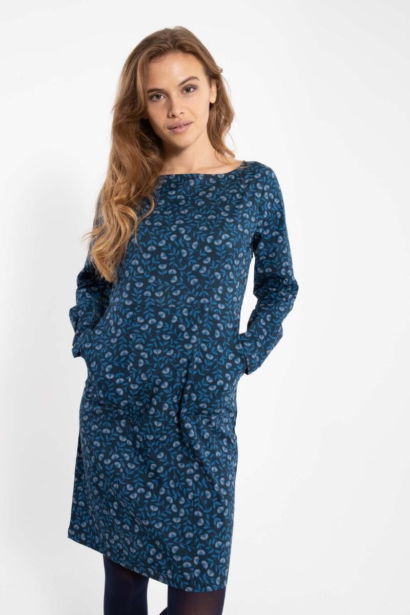 Daneleonora Dress Marine/Cold Blue FLEURIE