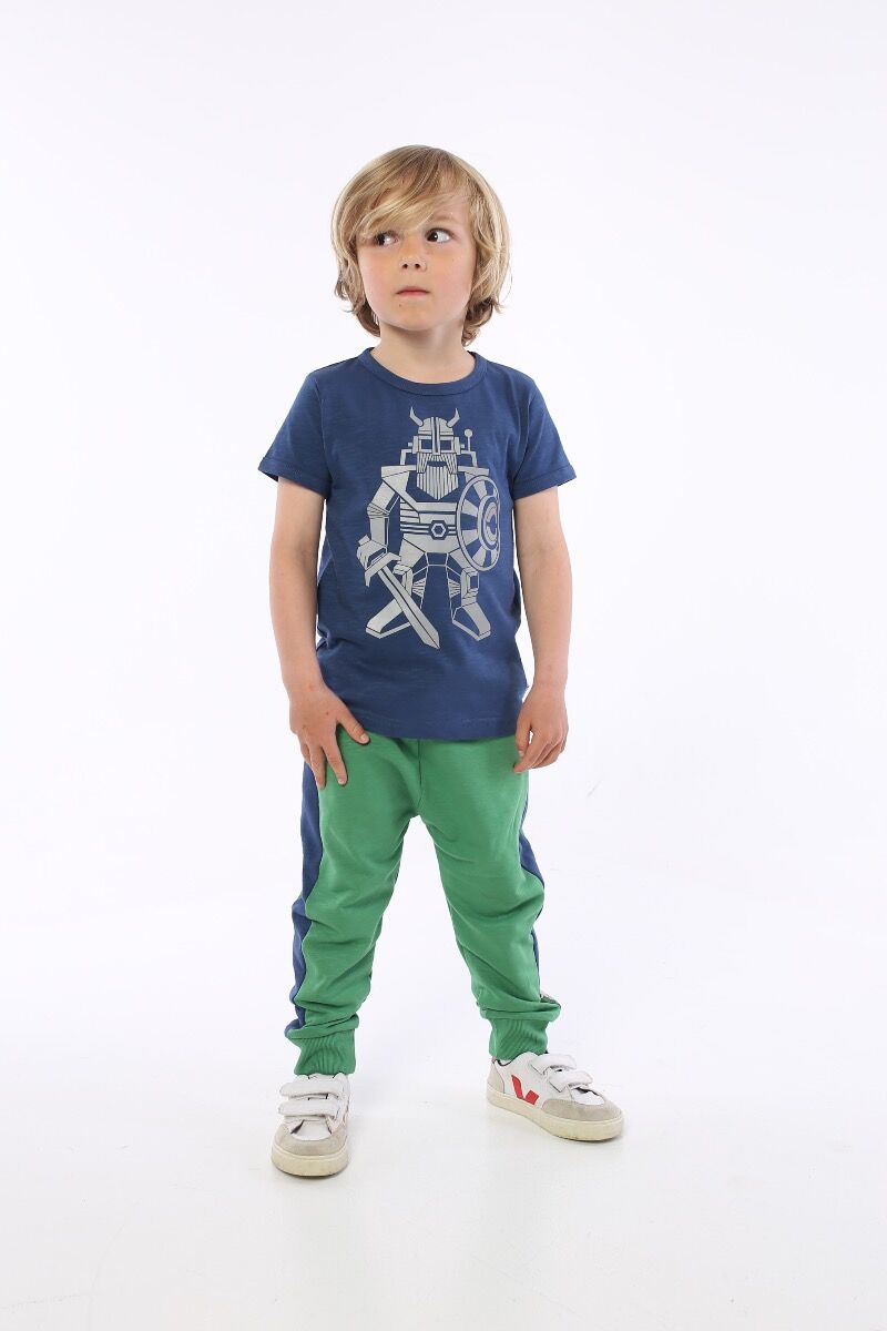 T-shirt til børn med viking robot 
