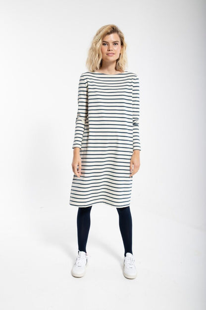 Danenassau Dress Chalk/Navy