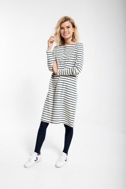 Danenassau Dress Chalk/Navy