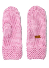 Håndstrikket Merinould Vanter Pink