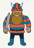 Postkort fra Danefæ med vikingen Erik