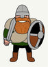 Postkort fra Danefæ med vikingen Ragnar