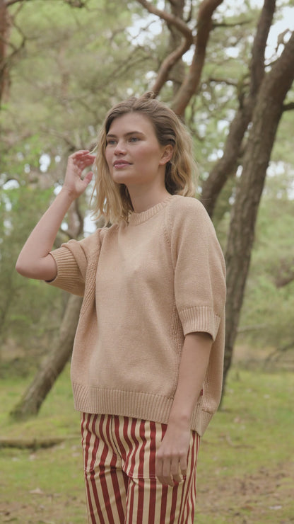 Danemarie Glitter Sweater Tee Nougat