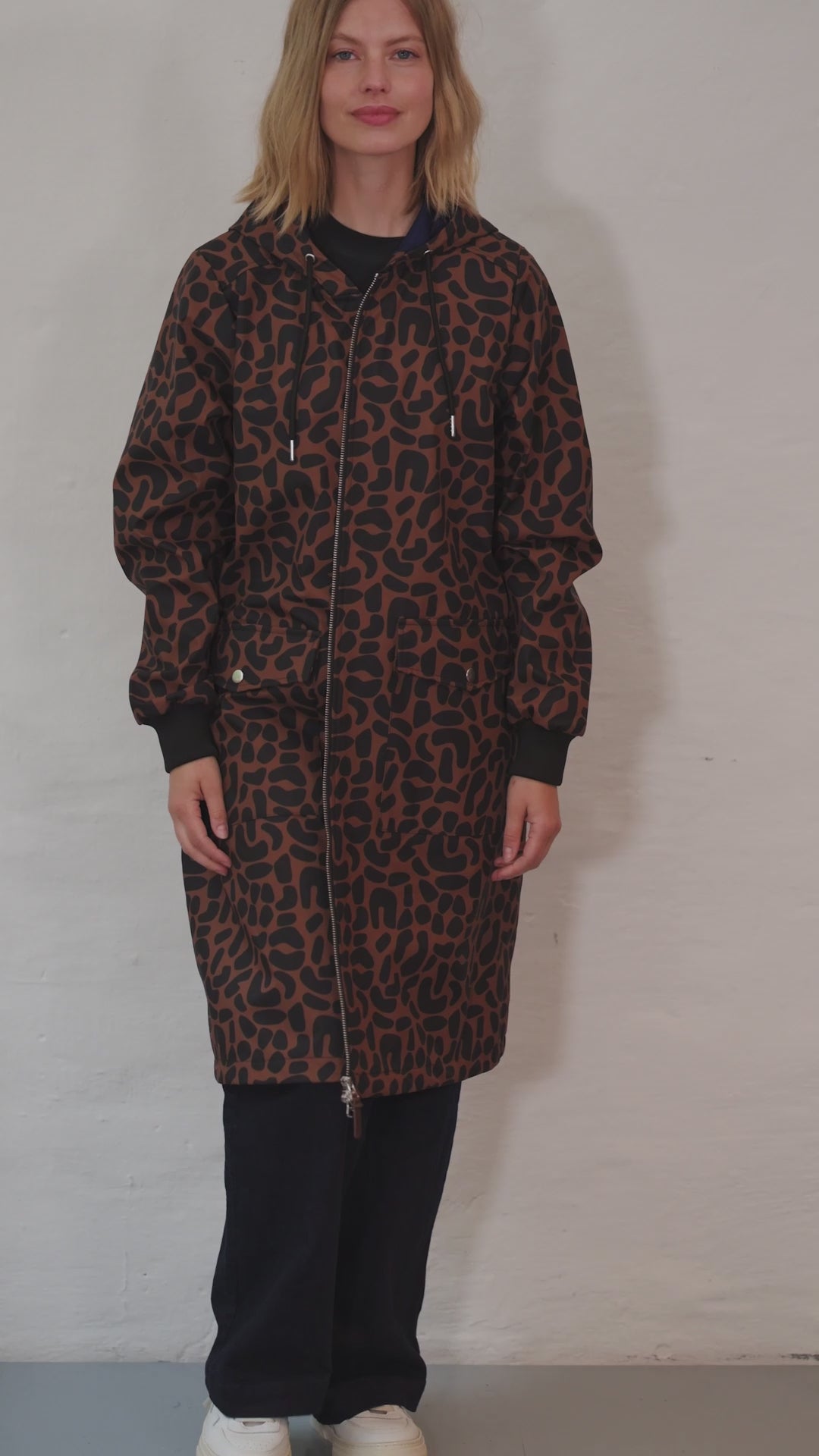 Danemarselisborg Brushed Shell Parka Brown/Black UNILEOPARD