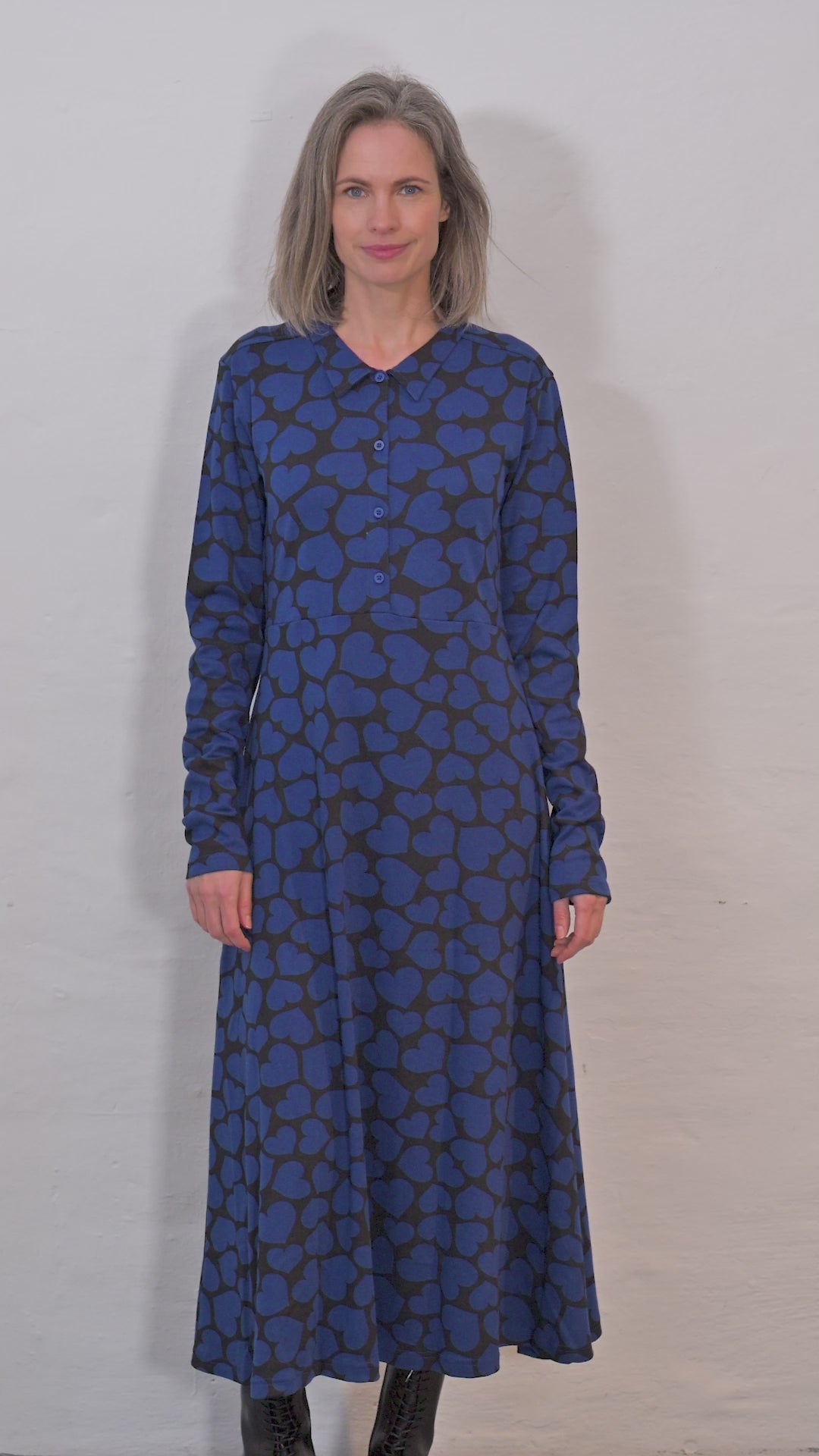 Danemusical Interlock Dress Deep Blue HEARTTHROB
