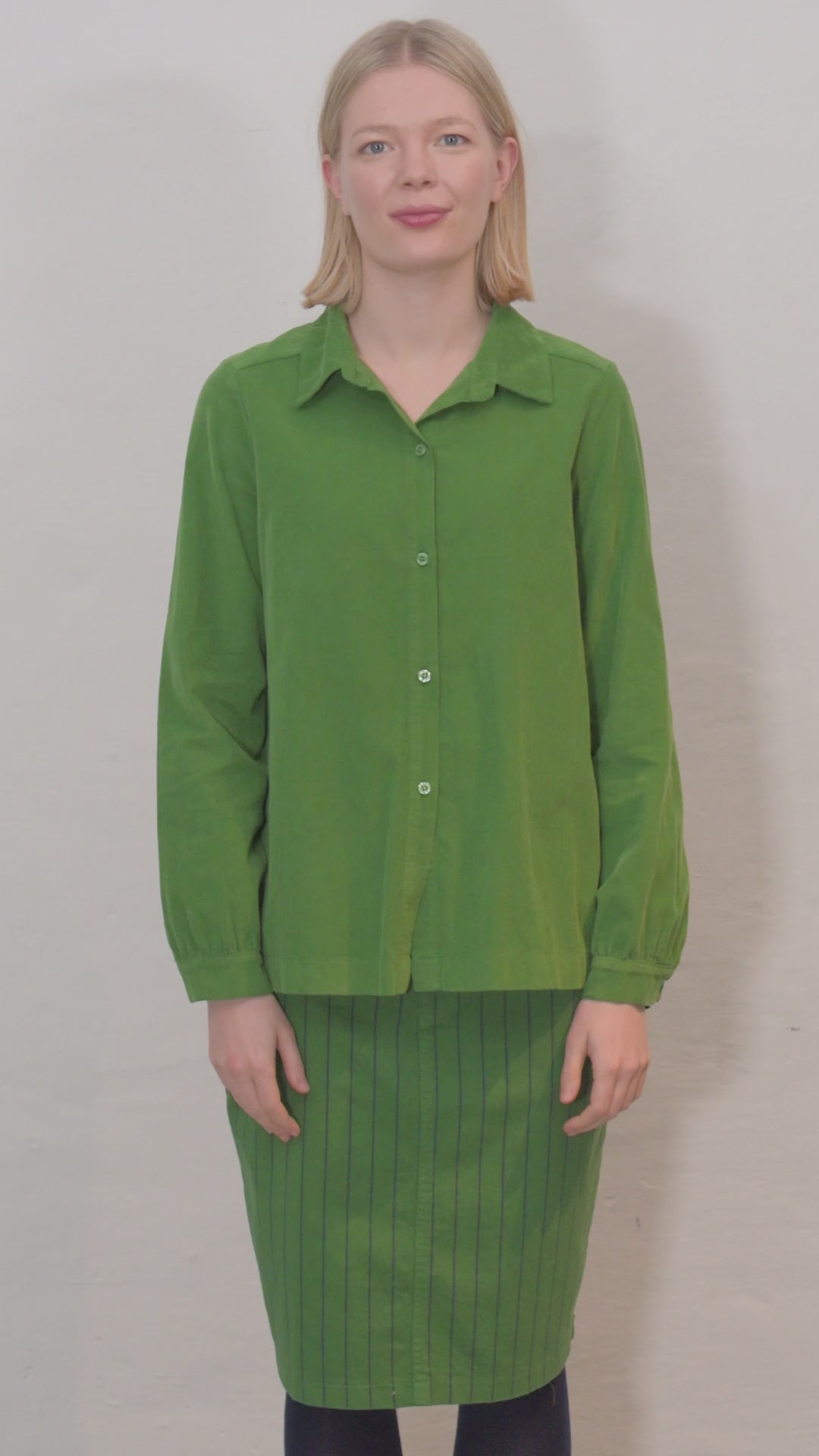 Danrosemary Cord Shirt Moss Green