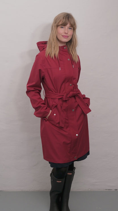 Danerainlover Raincoat Dark Red